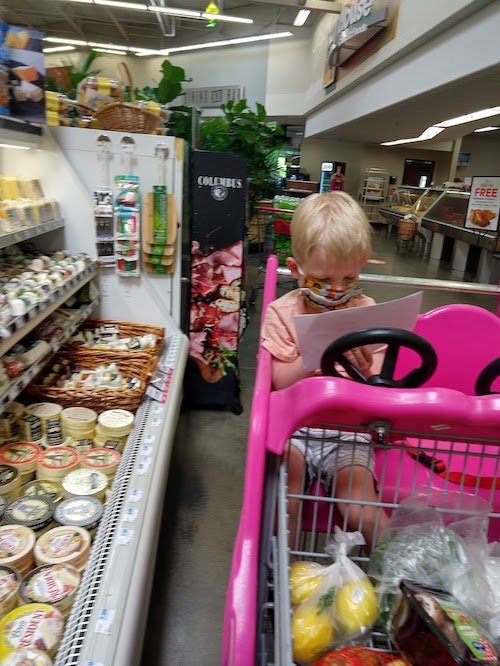 shopping with a mask