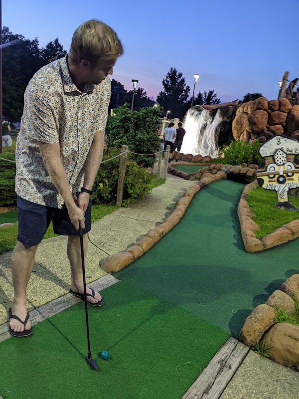 golfing