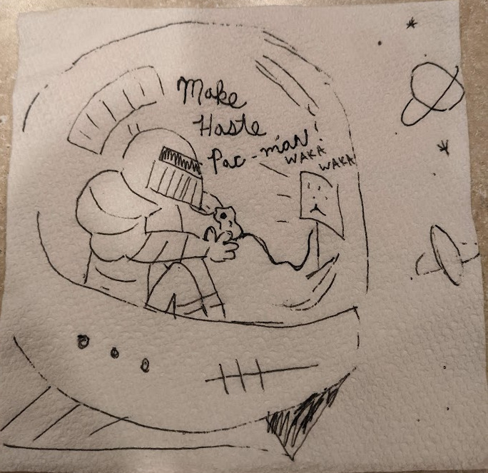 knight-video-games-space-napkin